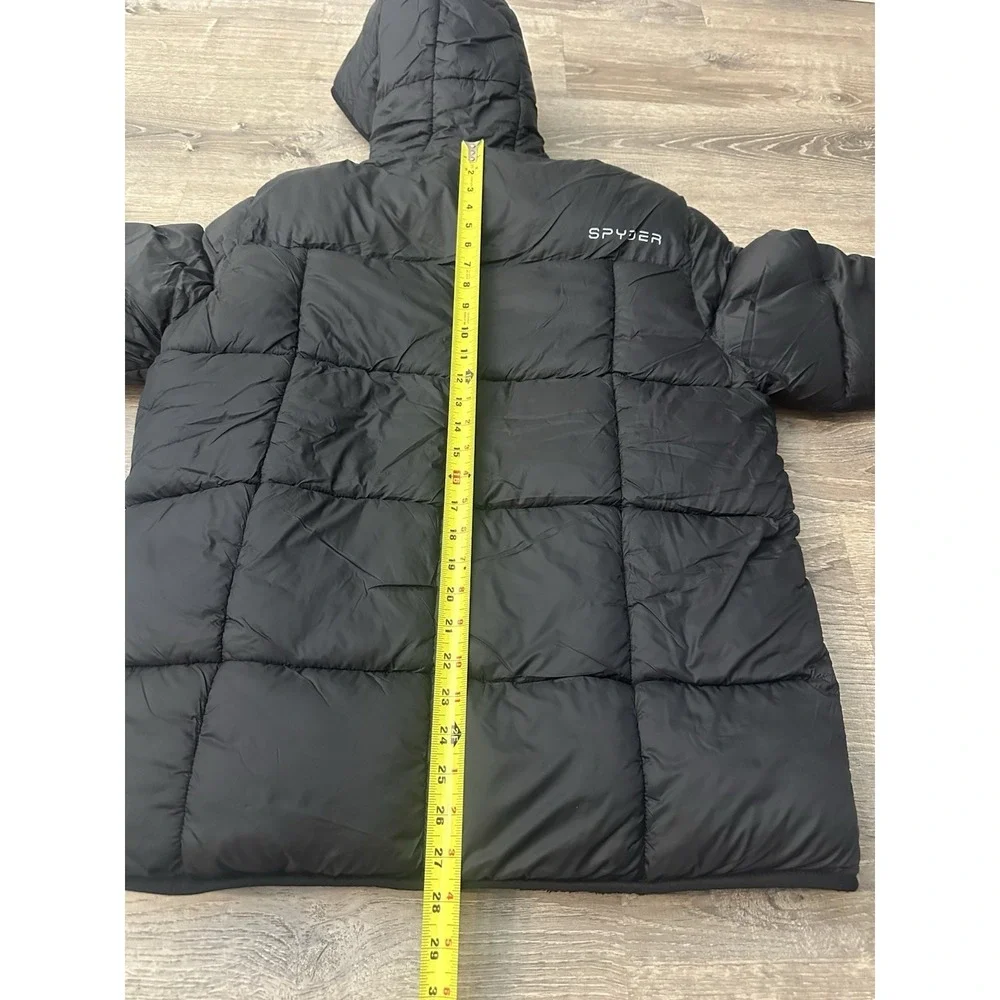 Spyder Puffer Jacket Men's Size Medium Black $229